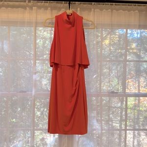 Womens RALPH LAUREN size 8 high neck sleeveless dress in Peach color